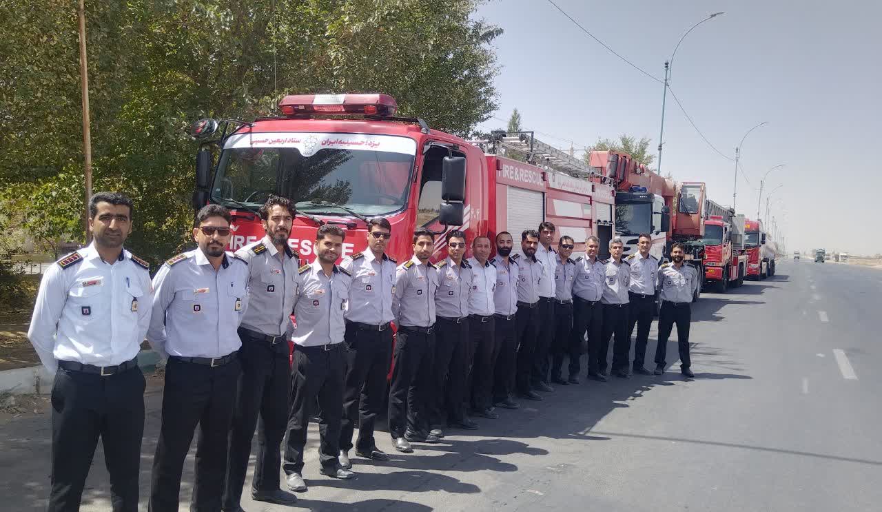 حضور پرقدرت سازمان آتش‌نشانی یزد در مانور تمام‌عیار استانی در شهرستان بافق