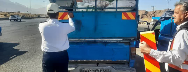 اجرای طرح آشکارسازی ناوگان سنگین در محل پلیس‌راه یزد - شیراز