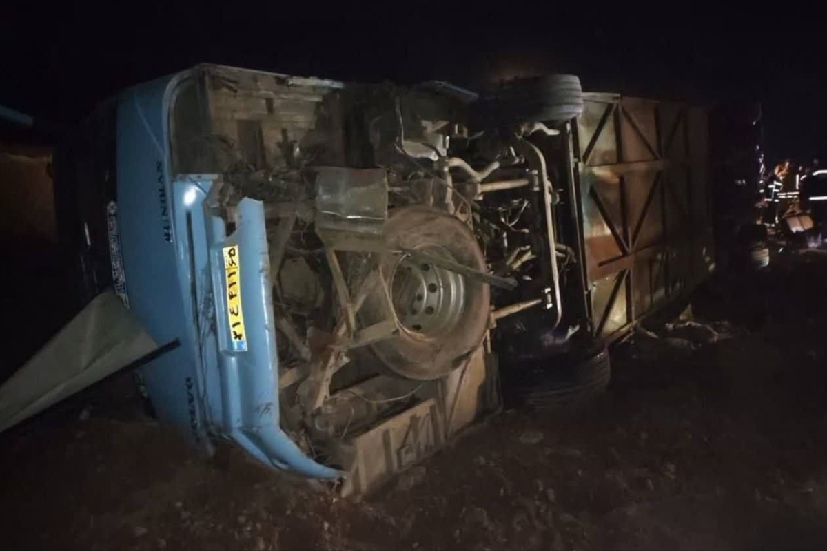 افزایش تعداد فوتى‌هاى حادثه دلخراش واژگونى اتوبوس در کرمان